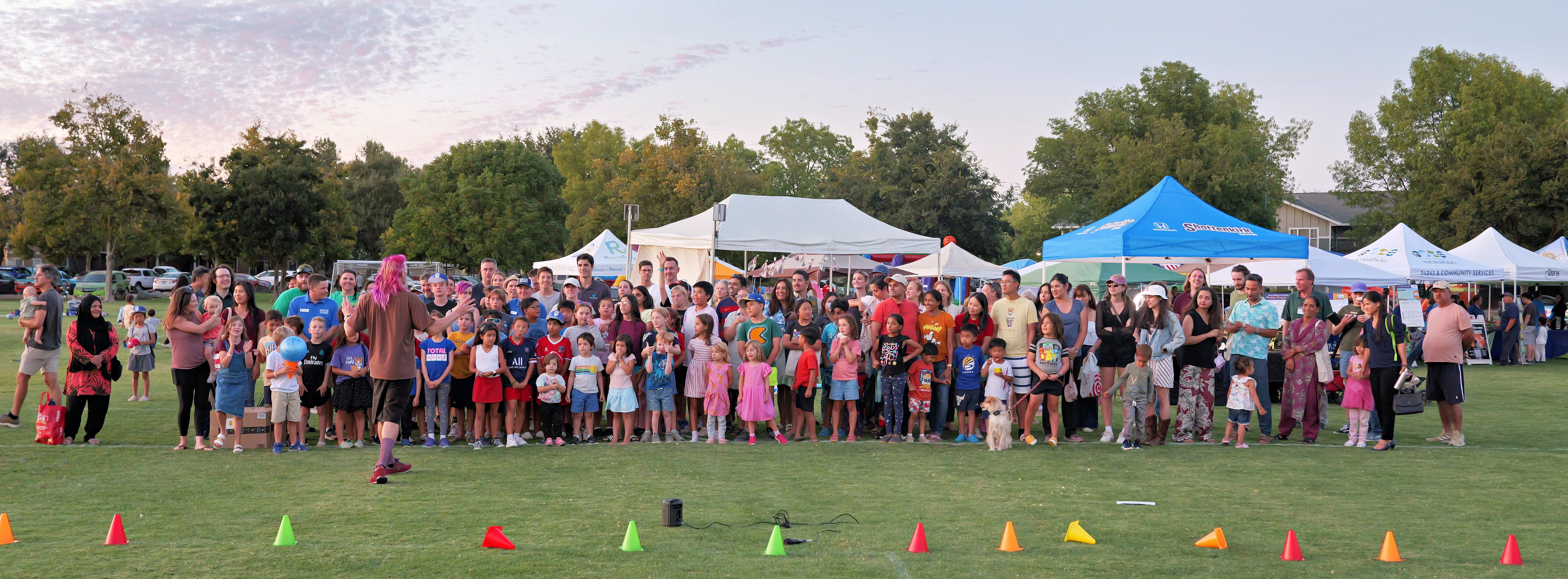 Family Fun Fest crowd at Davis community event